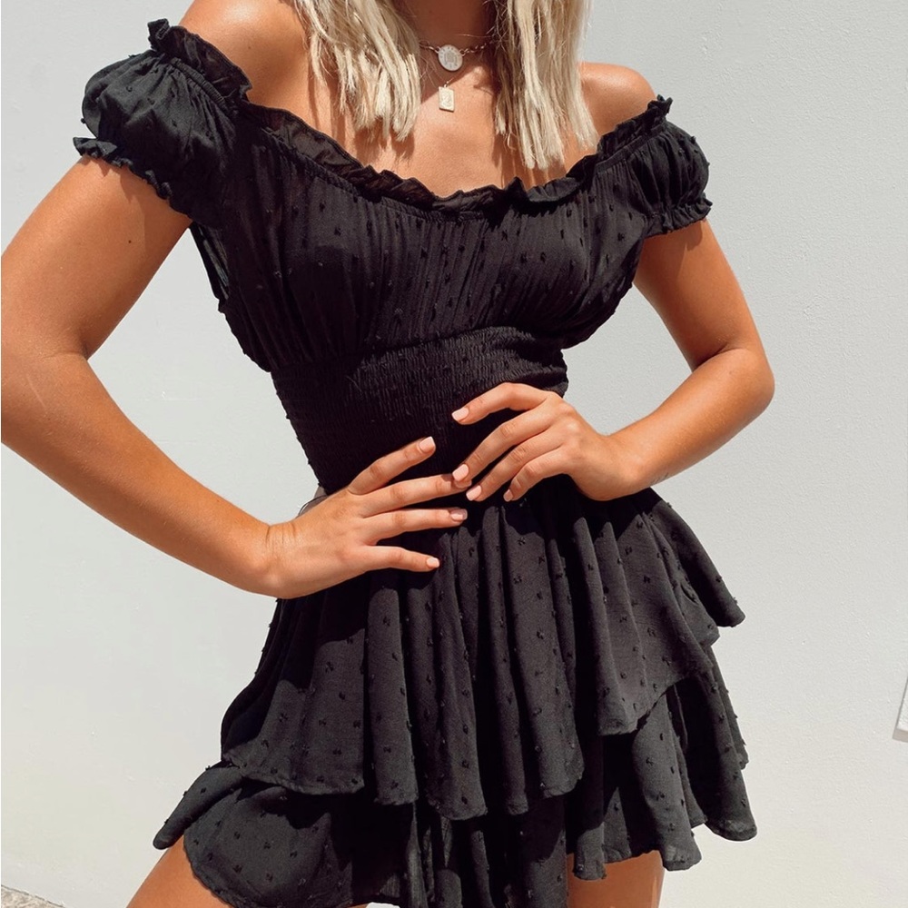 Princess Polly Love Galore Romper Black